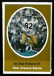 Bob Pollard 1972 Sunoco Stamps football card