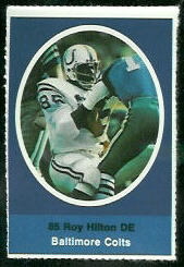 Roy Hilton 1972 Sunoco Stamps football card