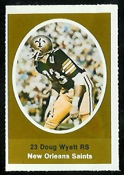 Doug Wyatt 1972 Sunoco Stamps football card