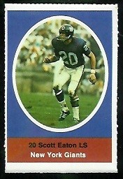 Scott Eaton 1972 Sunoco Stamps football card