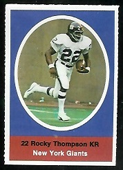 Rocky Thompson 1972 Sunoco Stamps football card