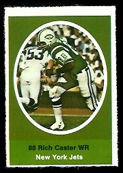 Richard Caster 1972 Sunoco Stamps football card