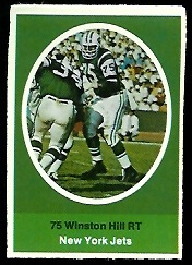 Winston Hill 1972 Sunoco Stamps football card