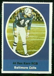 Rex Kern 1972 Sunoco Stamps football card