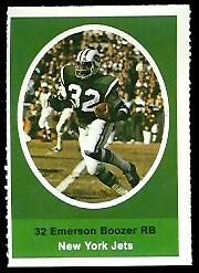 Emerson Boozer 1972 Sunoco Stamps football card Emerson Boozer 1972 Sunoco Stamps football card