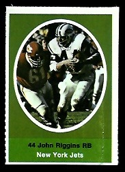 John Riggins 1972 Sunoco Stamps football card