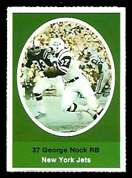 George Nock 1972 Sunoco Stamps football card