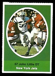 John Little 1972 Sunoco Stamps football card John Little 1972 Sunoco Stamps football card