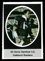 Gene Upshaw 1972 Sunoco Stamps football card