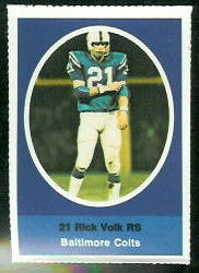 Rick Volk 1972 Sunoco Stamps football card