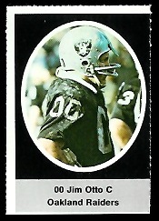 Jim Otto 1972 Sunoco Stamps football card Jim Otto 1972 Sunoco Stamps football card