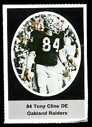 Tony Cline 1972 Sunoco Stamps football card