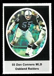 Dan Conners 1972 Sunoco Stamps football card