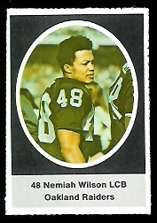 Nemiah Wilson 1972 Sunoco Stamps football card