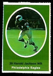 Harold Jackson 1972 Sunoco Stamps football card