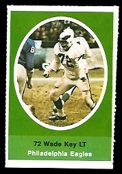 Wade Key 1972 Sunoco Stamps football card