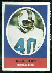 J.D. Hill 1972 Sunoco Stamps football card