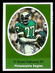 Ernie Calloway 1972 Sunoco Stamps football card