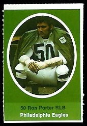 Ron Porter 1972 Sunoco Stamps football card