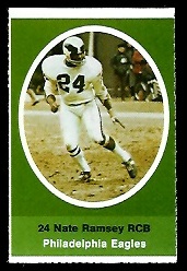 Nate Ramsey 1972 Sunoco Stamps football card