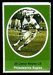 Leroy Keyes 1972 Sunoco Stamps football card