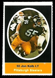 Jon Kolb 1972 Sunoco Stamps football card