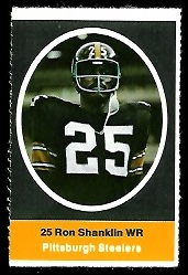 Ron Shanklin 1972 Sunoco Stamps football card