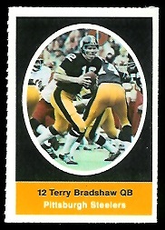 Terry Bradshaw 1972 Sunoco Stamps football card