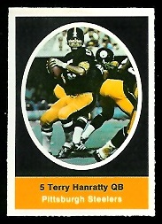 Terry Hanratty 1972 Sunoco Stamps football card Terry Hanratty 1972 Sunoco Stamps football card