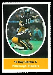 Roy Gerela 1972 Sunoco Stamps football card