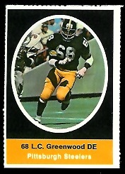 L.C. Greenwood 1972 Sunoco Stamps football card