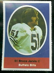 Bruce Jarvis 1972 Sunoco Stamps football card