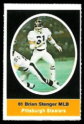 Brian Stenger 1972 Sunoco Stamps football card