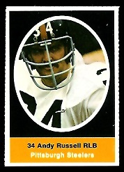 Andy Russell 1972 Sunoco Stamps football card