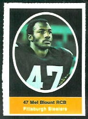 Mel Blount 1972 Sunoco Stamps football card