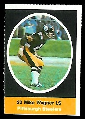 Mike Wagner 1972 Sunoco Stamps football card