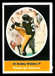 Bobby Walden 1972 Sunoco Stamps football card