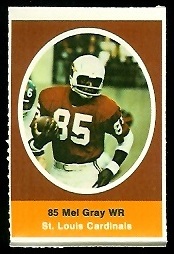 Mel Gray 1972 Sunoco Stamps football card