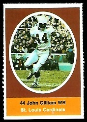 John Gilliam 1972 Sunoco Stamps football card