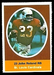 Johnny Roland 1972 Sunoco Stamps football card