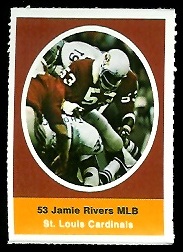 Jamie Rivers 1972 Sunoco Stamps football card