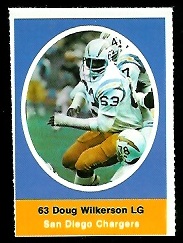 Doug Wilkerson 1972 Sunoco Stamps football card