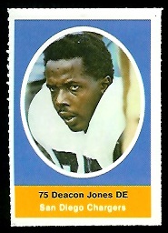 Deacon Jones 1972 Sunoco Stamps football card Deacon Jones 1972 Sunoco Stamps football card