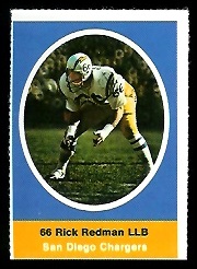 Rick Redman 1972 Sunoco Stamps football card