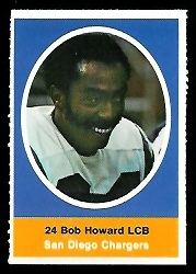Bob Howard 1972 Sunoco Stamps football card