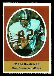 Ted Kwalick 1972 Sunoco Stamps football card Ted Kwalick 1972 Sunoco Stamps football card