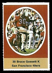 Bruce Gossett 1972 Sunoco Stamps football card