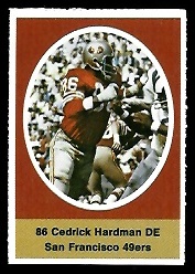 Cedrick Hardman 1972 Sunoco Stamps football card