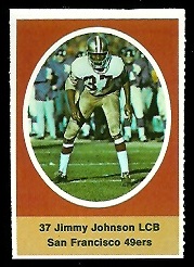 Jim Johnson 1972 Sunoco Stamps football card