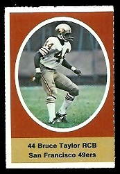 Bruce Taylor 1972 Sunoco Stamps football card Bruce Taylor 1972 Sunoco Stamps football card